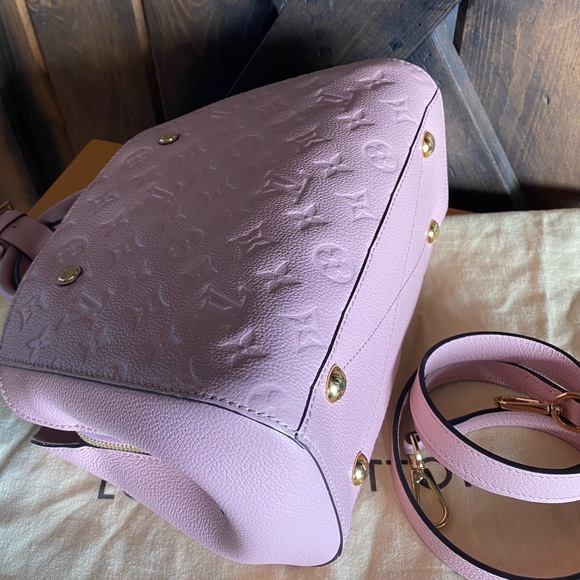 TRADING❤️Louis Vuitton Montaigne BB Rose pink leather crossbody - Picture 13 of 15